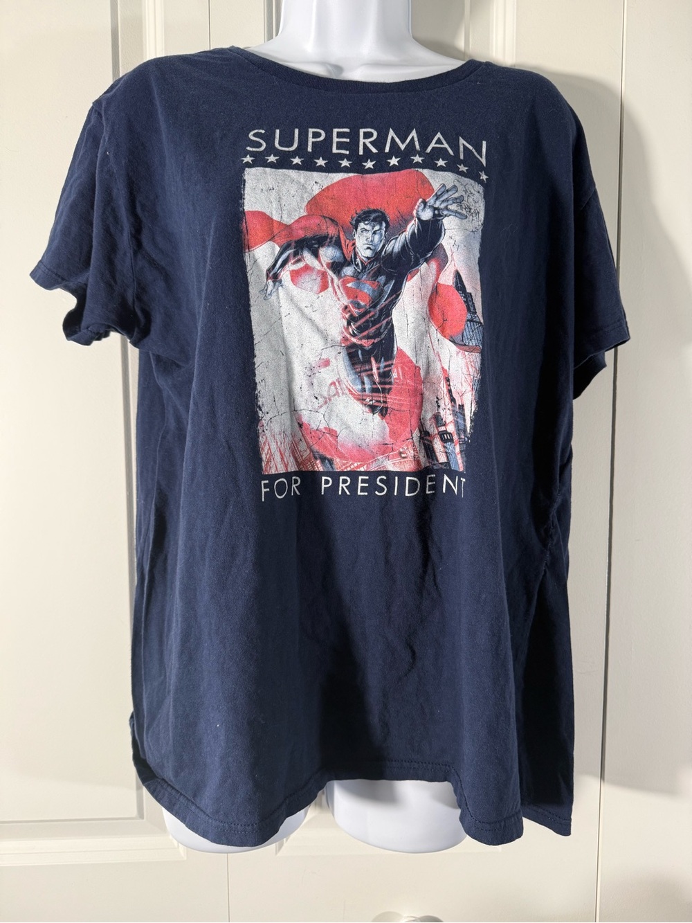 DC Comics Navy & Red Superman Graphic Tee - 'For President'